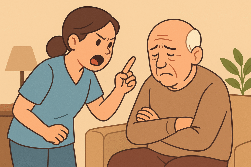 Badante Maltratta un Anziano